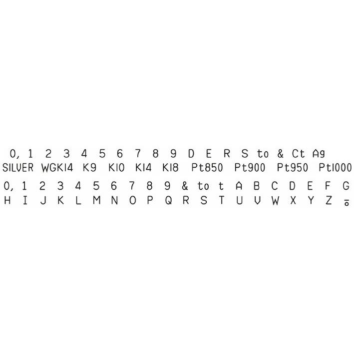 Harp（ハープ） 指輪彫刻機用 文字原盤 #1700-7 : クラフトショップ 
