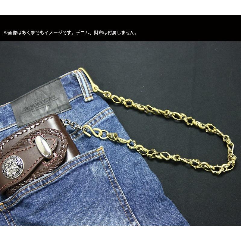 ウォレットチェーン ブラス 真鍮 革財布 レザーウォレットと相性抜群