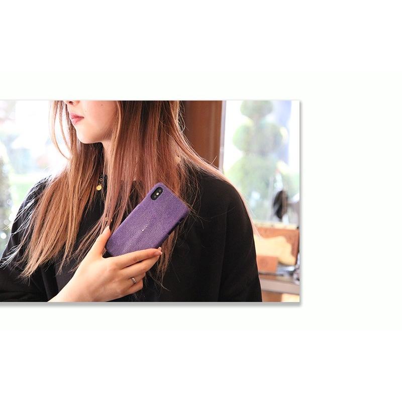 iPhone 7/8/X/XS 対応 本革 エイ革 スティングレイ ガルーシャ iPhone 7/8/X/XS 対応 本革 エイ革 スティングレイ ガルーシャ