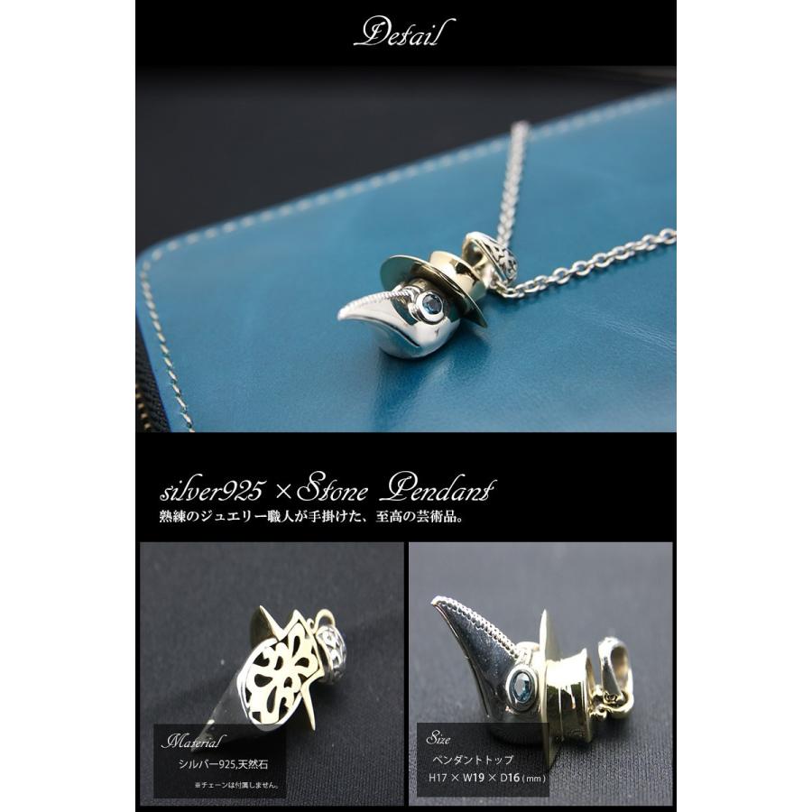 ブルートパーズ ユニセックス ペンダント トップ シルバー925 メンズ