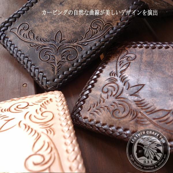 レザークラフト優 二つ折り財布 本革 レザー : 革財布 バッグ レザークラフト優 二つ折り財布 本革 レザー : 革財布 バッグ