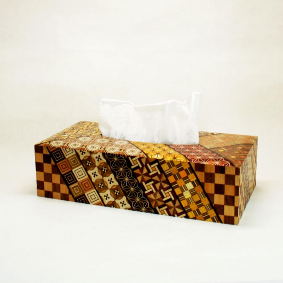 ティッシュケース(ボックス) 木製 寄木細工 |  | 01