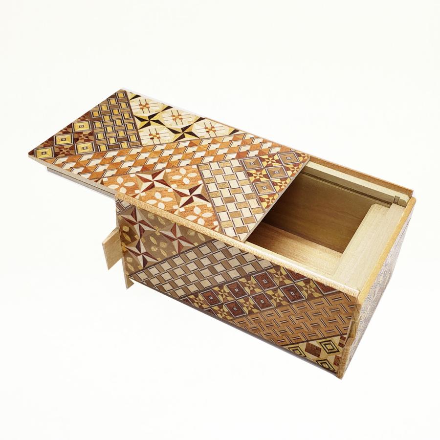 箱根寄木細工 秘密箱（からくり箱）14回仕掛け コインスペース付 大 5