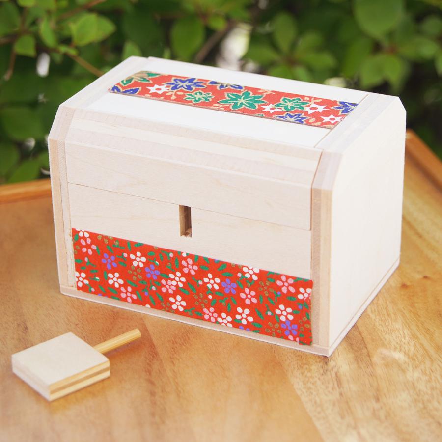からくり工作キット宝箱 / 夏休み 工作 木製 自由工作 自由研究