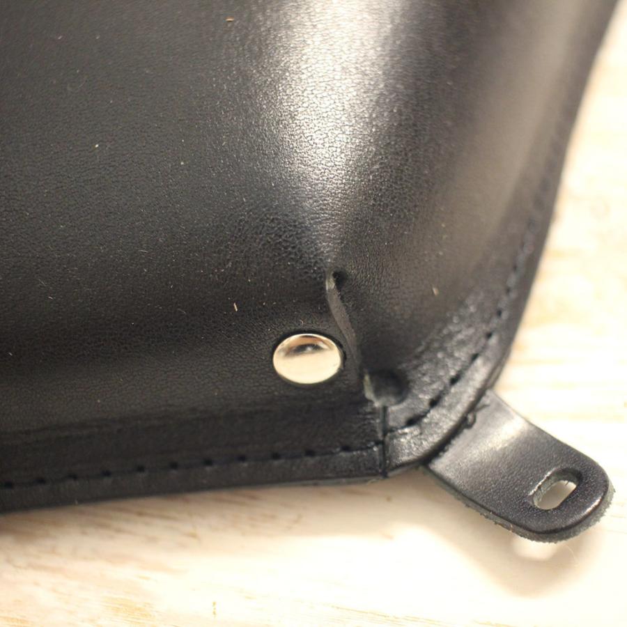 SR400専用レザーサイドバッグ（薄型・純正対応タイプ）黒 : crafta