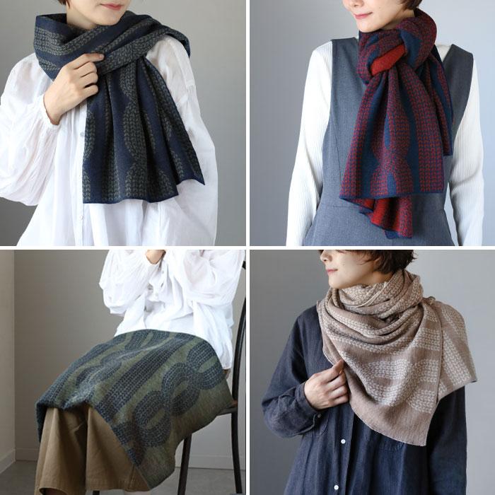 タグ付　nico ストール　ポンチョ マフラー　ウール　サイフク　五泉ニット SAIFUKU(サイフク) mino(みの) nico ストール ポンチョ 大きな縄