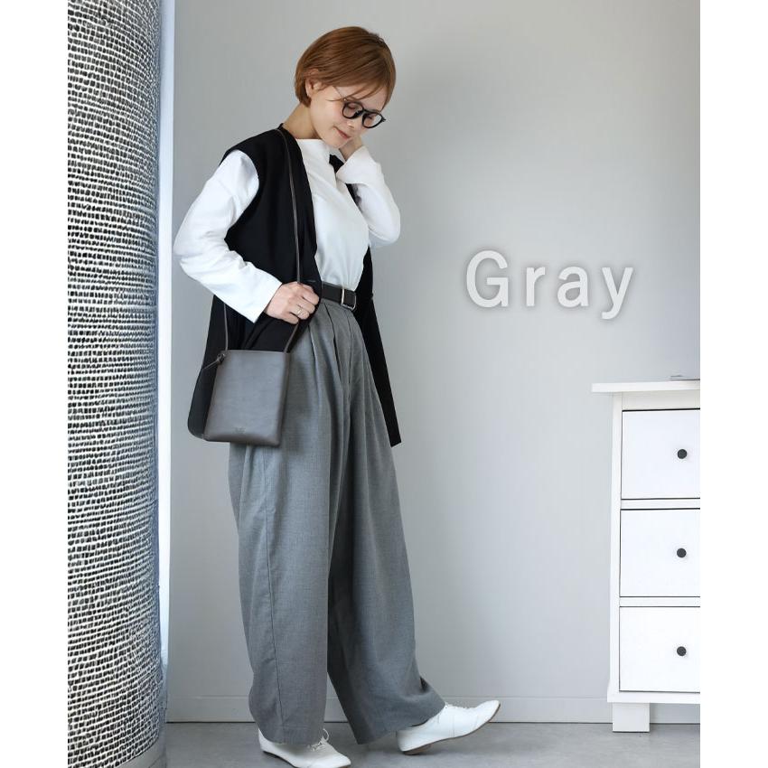 HARVESTY（ハーベスティ） トロピカルストレッチ ワイドエッグパンツ