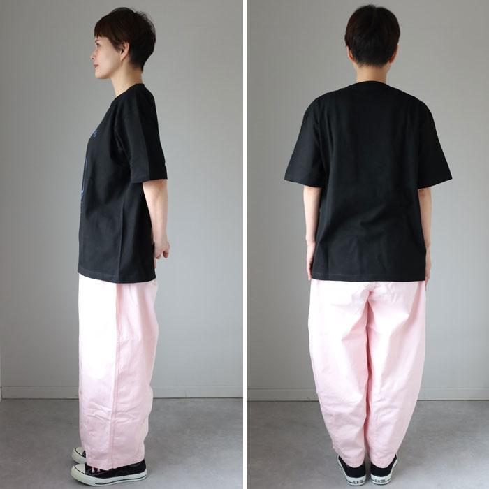 HARVESTY(ハーベスティ) イワサトミキ プリントボックス Tシャツ CAT-2 レディース /岡山 倉敷 児島 定番服 ブランド イラスト 半袖 ゆったり 猫 シンプル 春 夏の画像