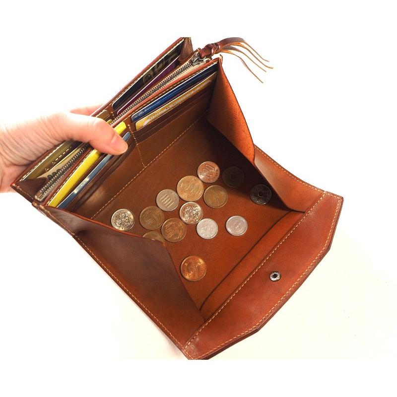 annak（アナック） 栃木レザー ギャルソンロングウォレット ベージュ