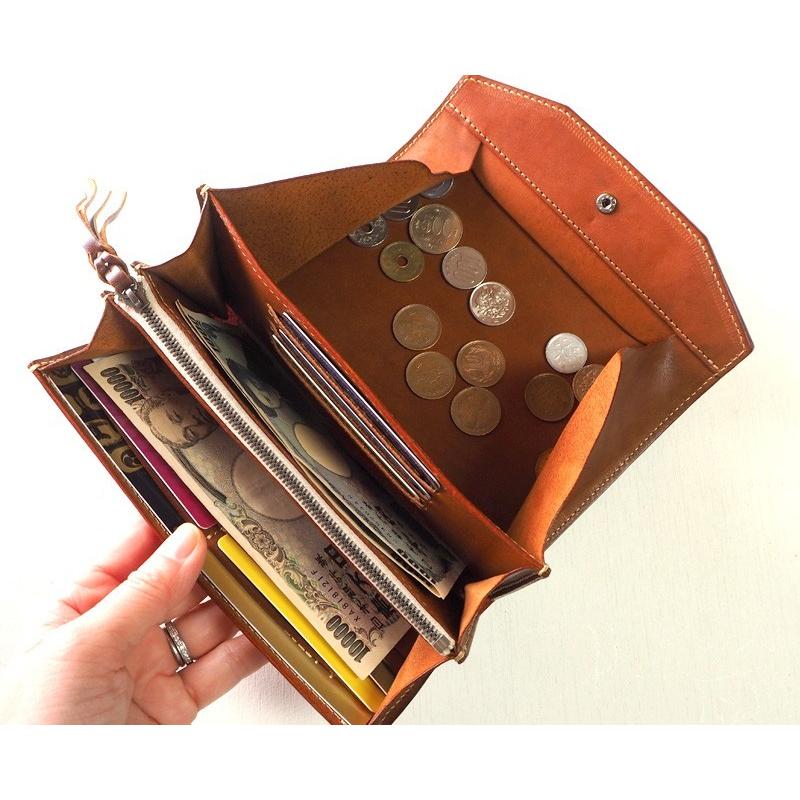 annak（アナック） 栃木レザー ギャルソンロングウォレット レッド/長