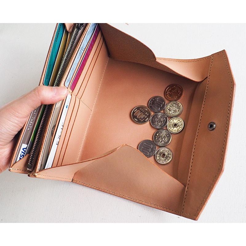 【もあな】本革 総手縫い レザーウォレット もあな】本革 総手縫い レザーウォレット