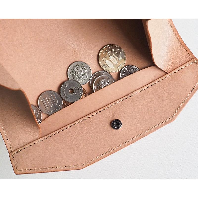 annak（アナック） ギャルソンロングウォレット ヌメ革 ピンクシルバー