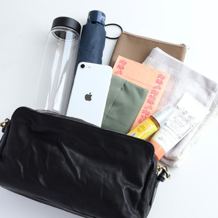 annak（アナック） あおりポケット付きショルダーバッグ 栃木レザー