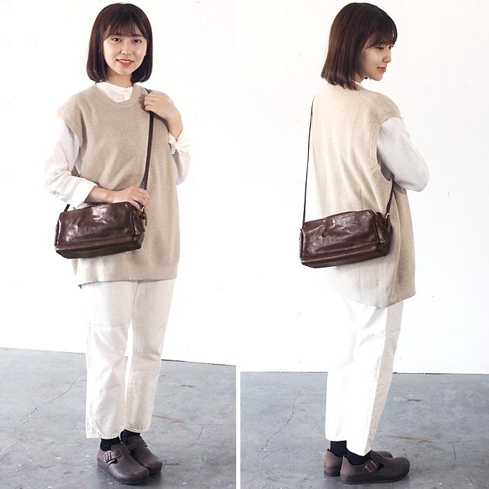 annak（アナック） あおりポケット付きショルダーバッグ 栃木レザー