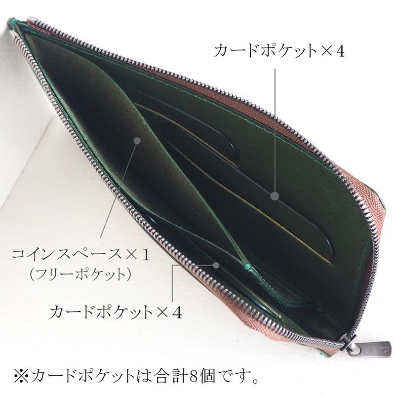 annak（アナック） 栃木レザー L字長財布 スリムウォレット グリーン