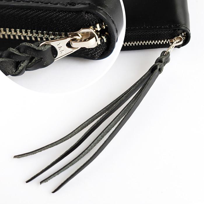annak（アナック） コンパクトラウンドジップ財布 姫路レザー ブラック