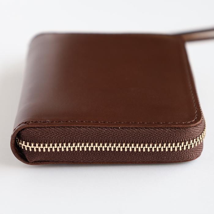 annak（アナック） コンパクトラウンドジップ財布 姫路レザー ダーク