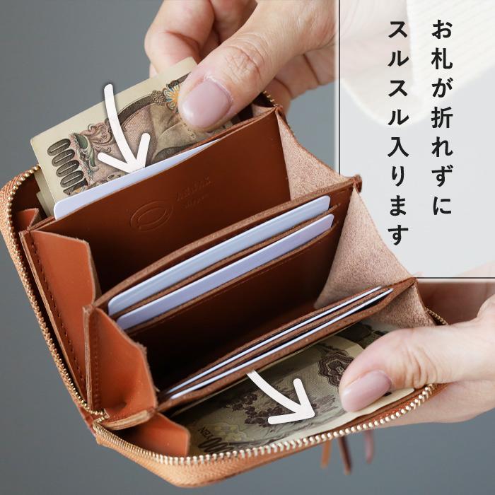 annak（アナック） コンパクトラウンドジップ財布 姫路レザー ゴールド