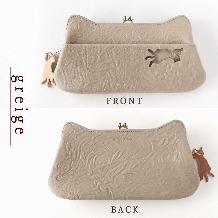 aoneco aoneco(アオネコ) がま口 ロングウォレット / 長財布 猫 aoneco aoneco(アオネコ) がま口 ロングウォレット / 長財布 猫