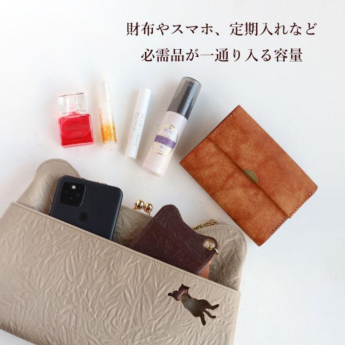 aoneco(アオネコ) がま口 クラッチバッグ / チェーン ショルダー 