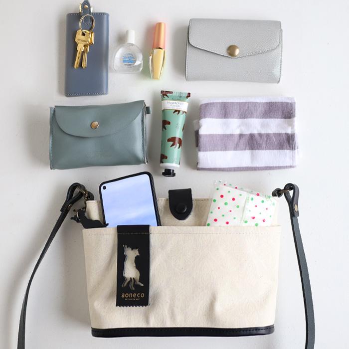 aoneco(アオネコ) ダマスク柄 バケット ミニ ショルダーバッグ 横型 / 保護猫 支援 寄付 ブランド 日本製 レディース 肩掛け ポシェット 斜めがけ 猫 ネコ 本革 | aoneco | 17