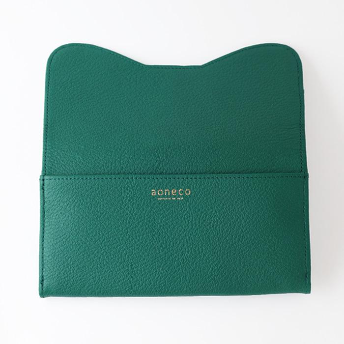 aoneco（アオネコ） 本革 ロングウォレット レディース メンズ / 保護