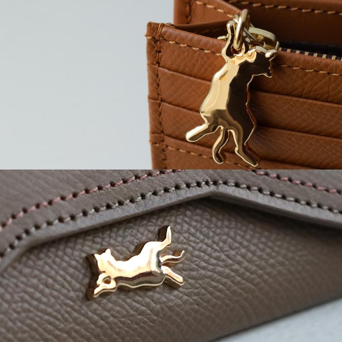 【新品未使用】アオネコ　ネコモチーフ　ヴォーエプソンレザー　かぶせ長財布 aoneco（アオネコ） aoneco Luxe(アオネコ ラグゼ) かぶせ ロング