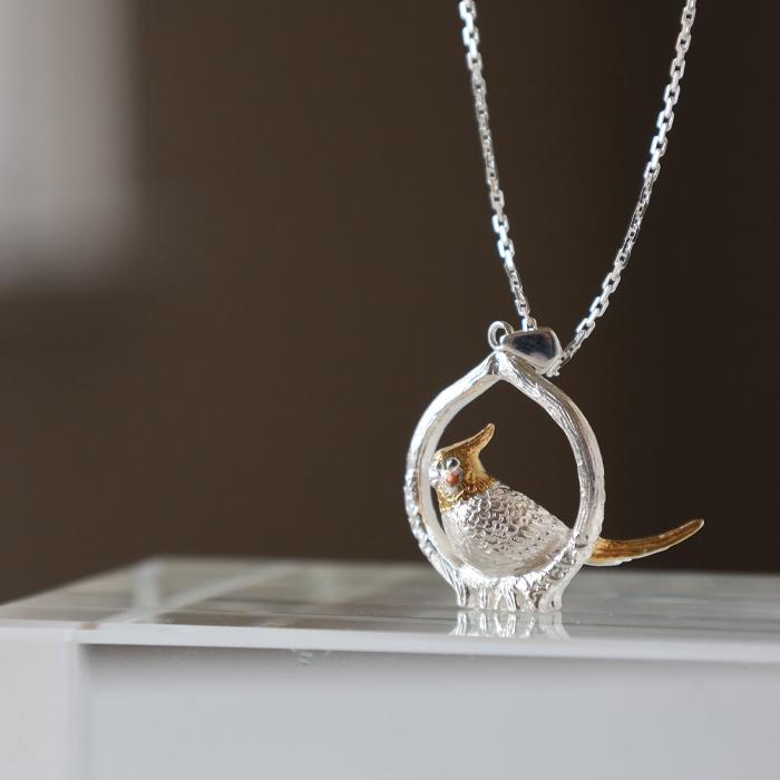 naturama(ナチュラマ) オカメインコ ペンダント シルバー925 AramaRoots(アラマルーツ) 加藤心姿 ハンドメイド アクセサリー ブランド ネックレス | ブランド登録なし | 08