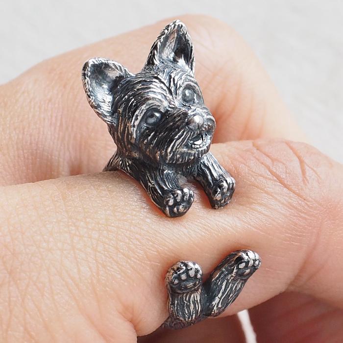 naturama(ナチュラマ) 犬リング ヨークシャテリア ヨーキー シルバー