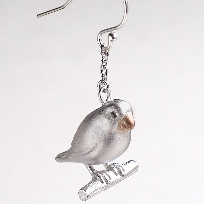 naturama(ナチュラマ) 文鳥 ピアス シルバー925 片耳 / アラマルーツ