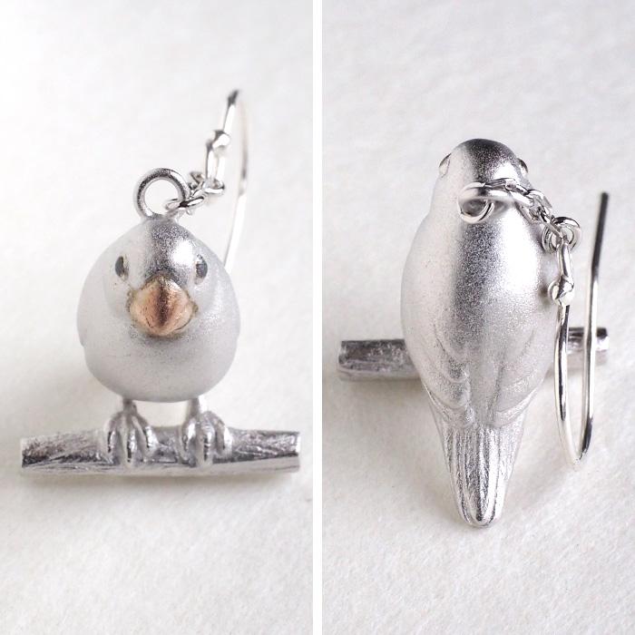 naturama(ナチュラマ) 文鳥 ピアス シルバー925 片耳 / アラマルーツ