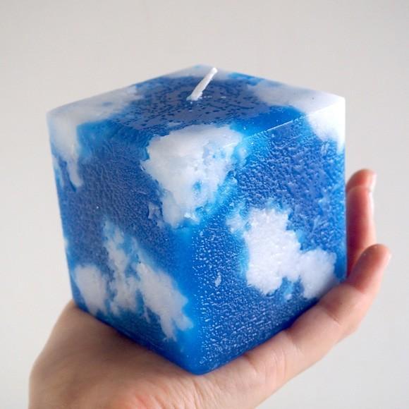 biancabianca(ビアンカビアンカ) 空キャンドル ブルー×ホワイト