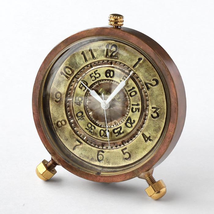 渡辺工房 手作り置き時計 “Brass Clock 50mm” クォーツ アラビア数字