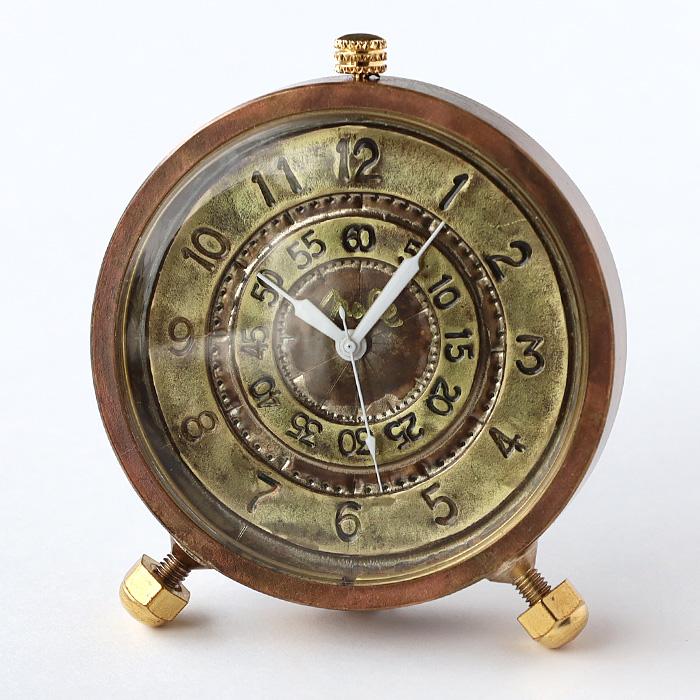 渡辺工房 手作り置き時計 “Brass Clock 50mm” クォーツ アラビア数字