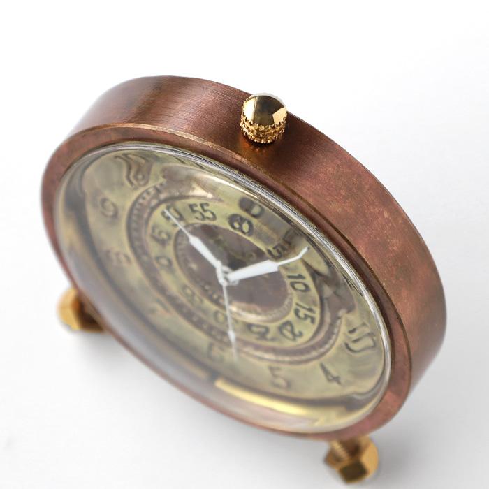 渡辺工房 手作り置き時計 “Brass Clock 50mm” クォーツ アラビア数字