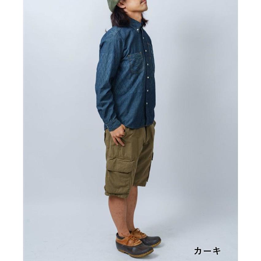 Graphzero グラフゼロ デニム カーゴショートパンツ M 日本製 graphzero（グラフゼロ） カーゴショートパンツ メンズ ネイビー