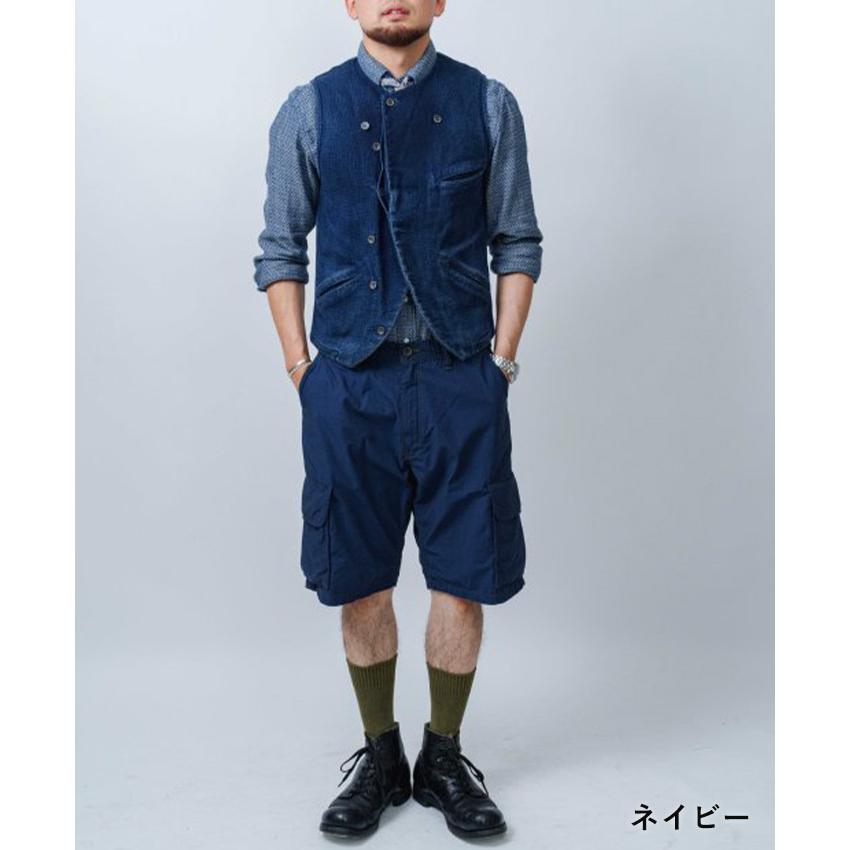 Graphzero グラフゼロ デニム カーゴショートパンツ M 日本製 graphzero（グラフゼロ） カーゴショートパンツ メンズ ネイビー