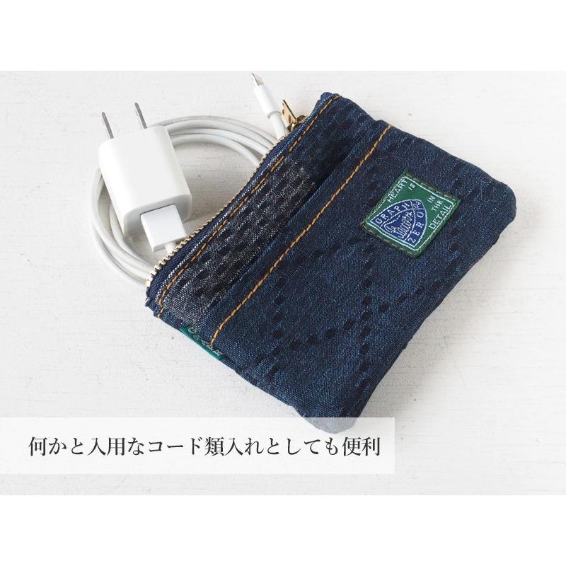 graphzero 小銭入れ 剣道デニム 剣道着柄 メンズ レディース