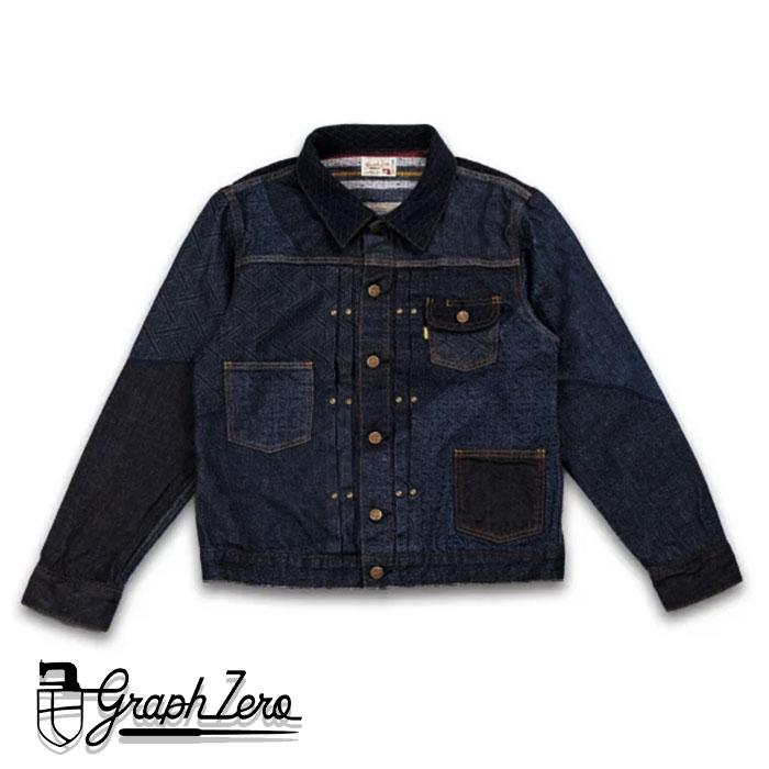 graphzero（グラフゼロ） 10oz エンボスデニム パッチワークジャケット