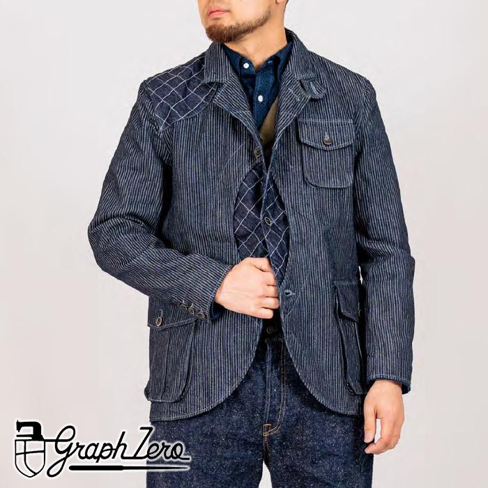 graphzero（グラフゼロ） ゲームジャケット ピケデニム 12オンス