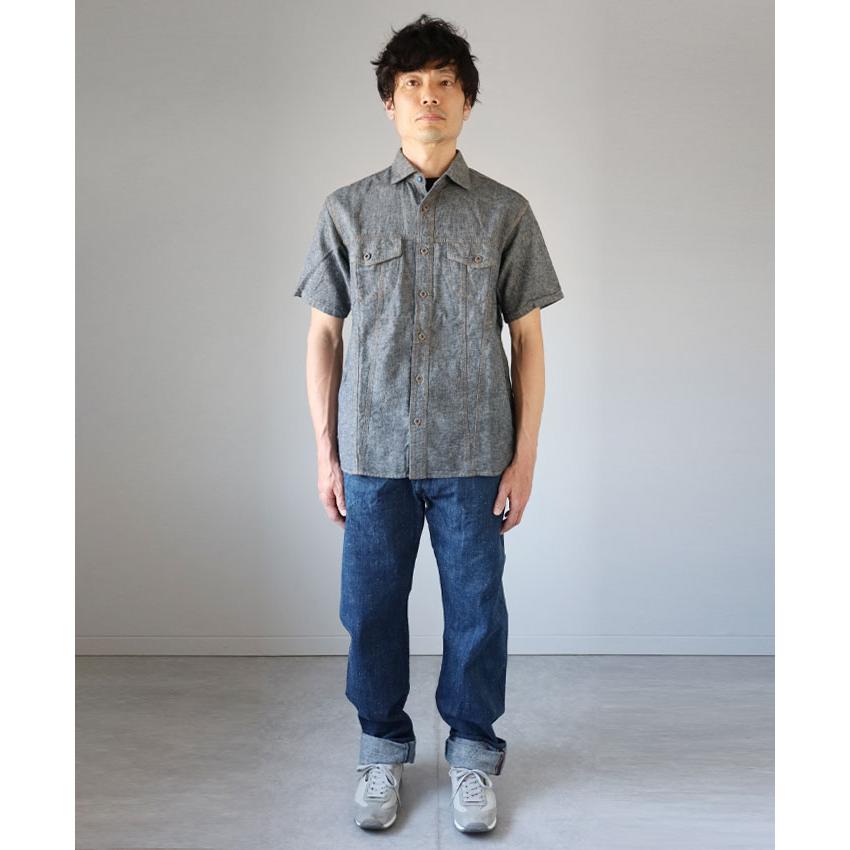 graphzero (グラフゼロ) ジージャン ワーク シャツ 半袖 3rdタイプ インディゴ メンズ レディース 男女兼用 / 岡山 倉敷 児島 ジーンズ デニム ブランド | graphzero | 04