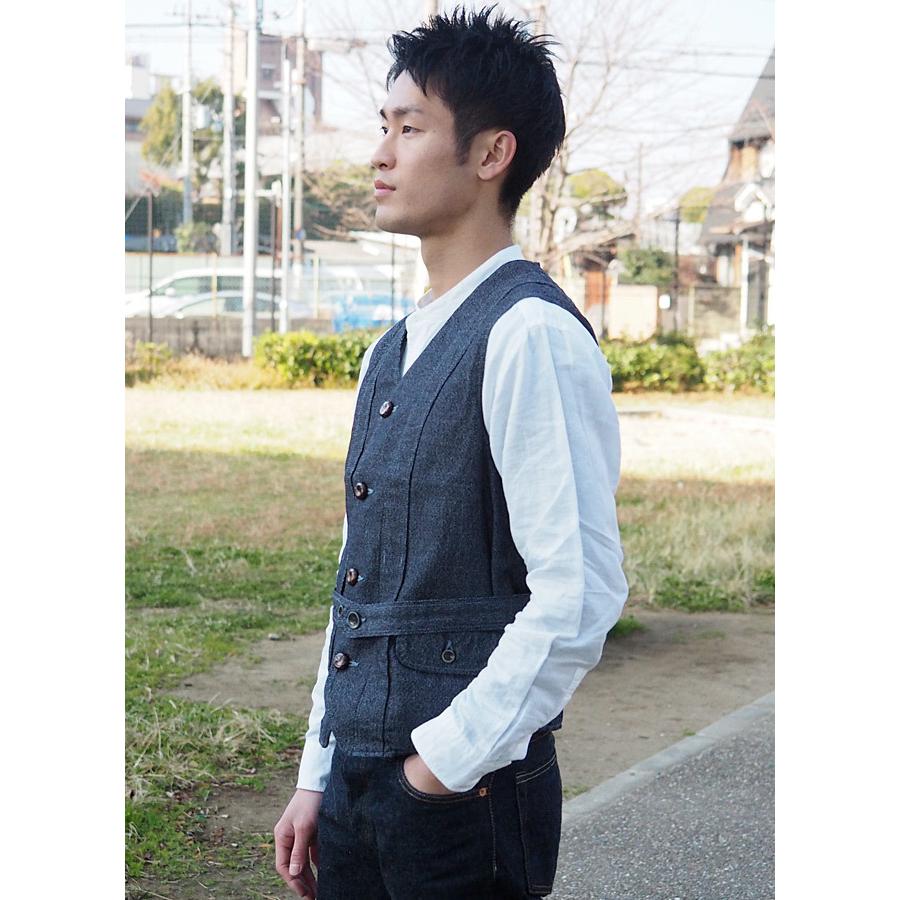 graphzero（グラフゼロ） ノーフォーク ベスト インディゴ メンズ