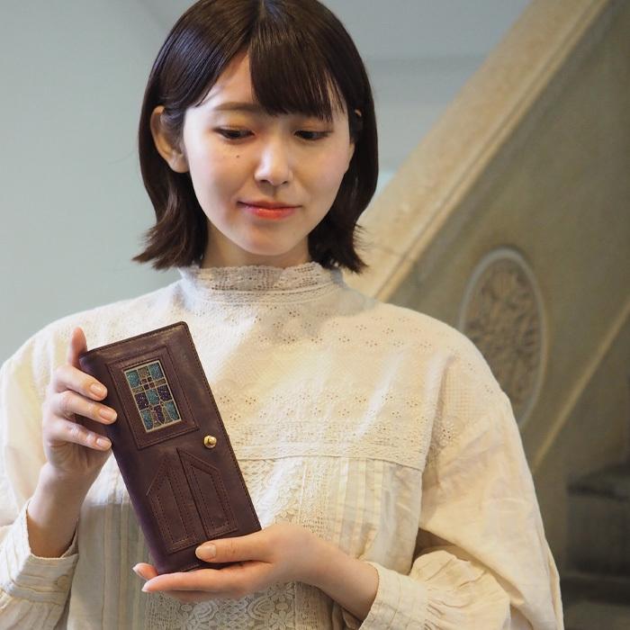 glart (グラート) ステンドグラス アンティークドア ロングウォレット
