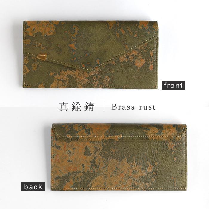 keu(ケウ) 財布 長財布 錆エイジングレザー スリムウォレット メンズ