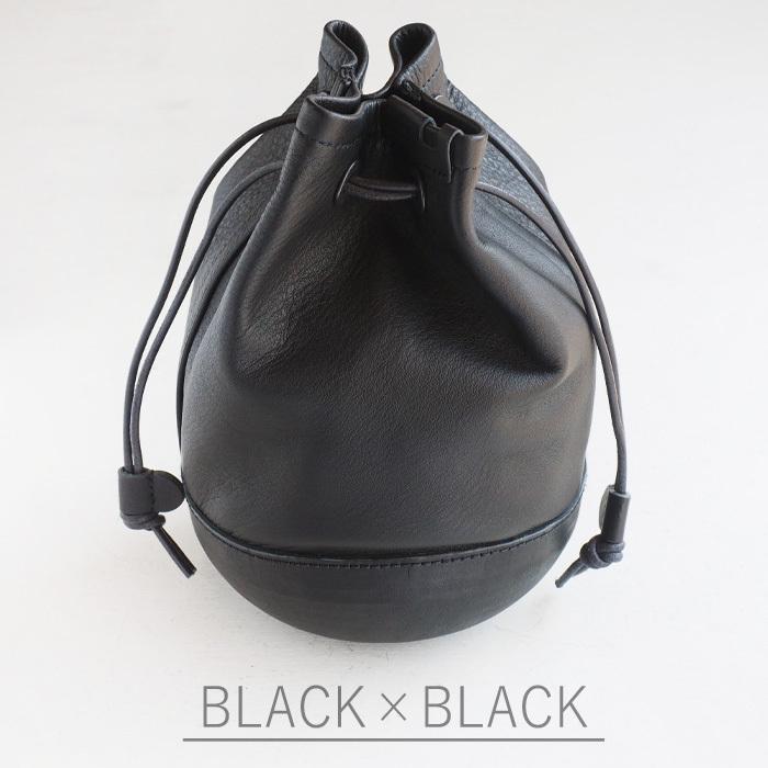 Butler Verner Sails　巾着バッグ　ブラック　栃木レザー Butler Verner Sails（バトラーバーナーセイルズ） 栃木レザー DARUMA