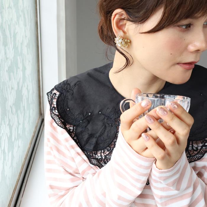 jouer avec moa?（ジュエ・アヴェック・モア？）ハンドメイド 樹脂 ピアス イヤリング 「光の輪」/ レディース レジン アクセサリー 結婚式 ブライダルの画像