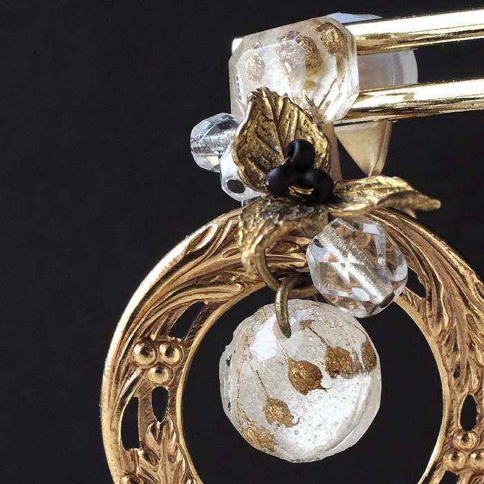 jouer avec moa?（ジュエ・アヴェック・モア？）ハンドメイド 樹脂 ピアス イヤリング 「光の輪」/ レディース レジン アクセサリー 結婚式 ブライダルの画像