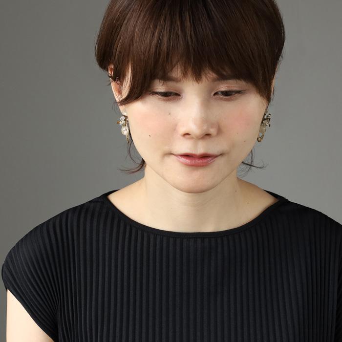 jouer avec moa?（ジュエ・アヴェック・モア？）ハンドメイド 樹脂 ピアス イヤリング 「光の輪」/ レディース レジン アクセサリー 結婚式 ブライダルの画像