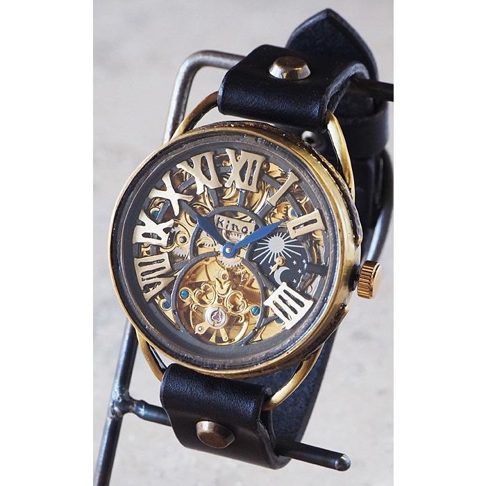 キノ KINO(キノ) 手作り 腕時計 自動巻き 裏スケルトン クラウン