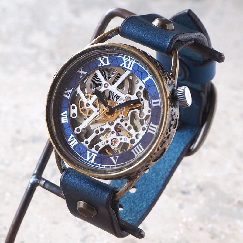 キノ KINO（キノ） 手作り腕時計 自動巻き 裏スケルトン メカニック